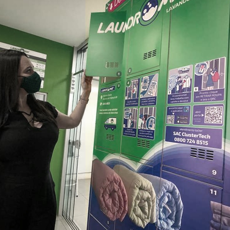 Uma lavanderia muito automatizada